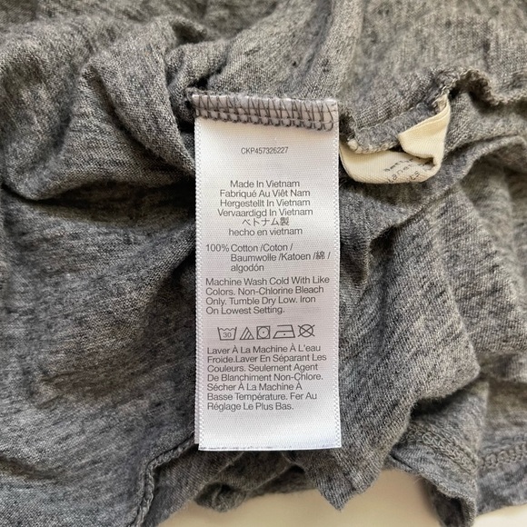 Madewell Whisper 100% Cotton Heather Gray Rib Crew Neck Tee XXlarge Women’s - Picture 10 of 11